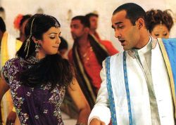 Ayesha Takia and Akshay Khanna as depicted in the film, Salaam E Ishq: A Tribute To Love