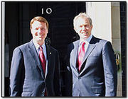Sen. Edwards and Prime Minister Tony Blair