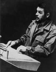 Che Guevara addressing the UN General Assembly�(New York City - 11 December 1964)<ref>Chronology (1964-66). MISIÓN PERMANENTE DE LA REPÚBLICA DE CUBA ANTE LAS NACIONES UNIDAS. Permanent Missions To The United Nations. Retrieved on 2006-10-09.</ref>